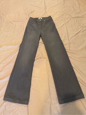 PAIGE Leenah - Slate Grey Wide Leg Jeans. Never worn! Professionally hemmed